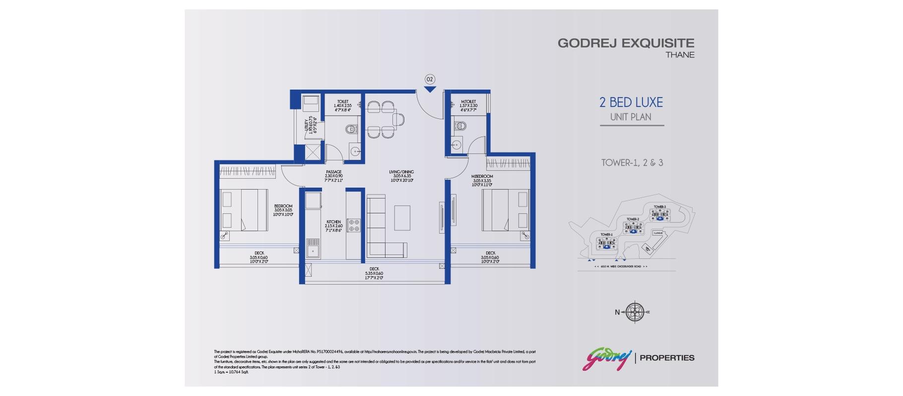 2 BHK Floor Plan