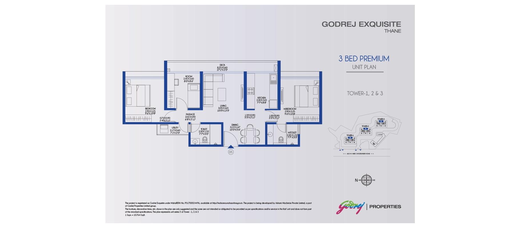 3 BHK Floor Plan